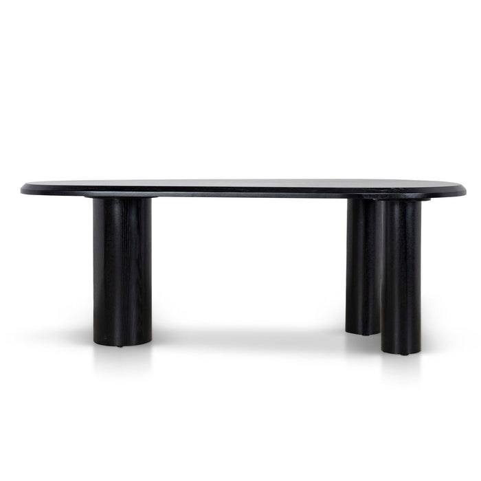 Olanta 2.1m Oval Dining Table - Full Black