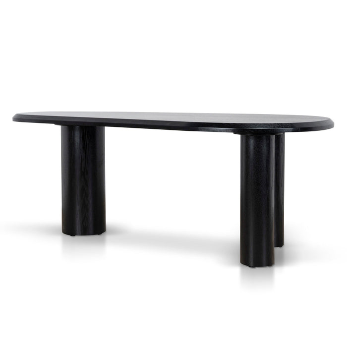 Olanta 2.1m Oval Dining Table - Full Black