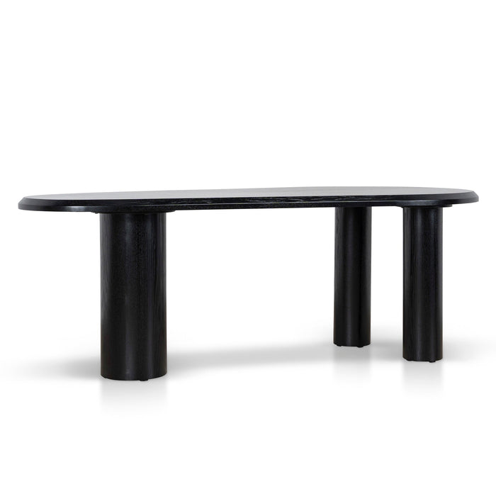 Olanta 2.1m Oval Dining Table - Full Black