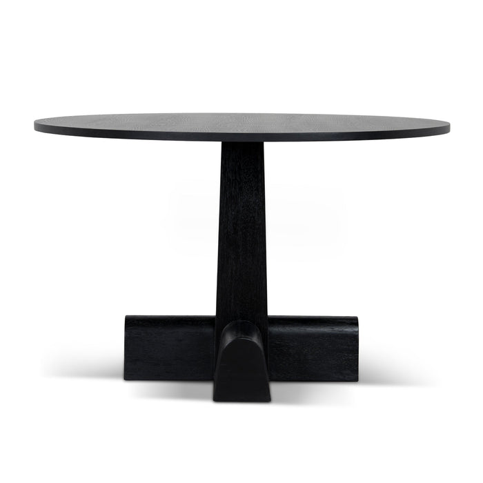 Vistone 1.2m Round Dining Table - Full Black
