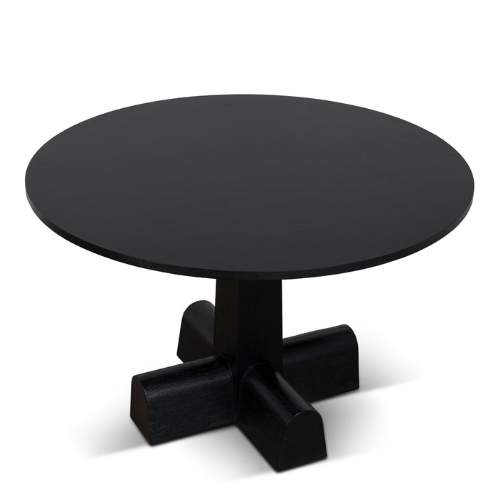 Vistone 1.2m Round Dining Table - Full Black