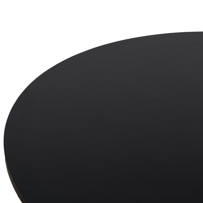 Vistone 1.2m Round Dining Table - Full Black