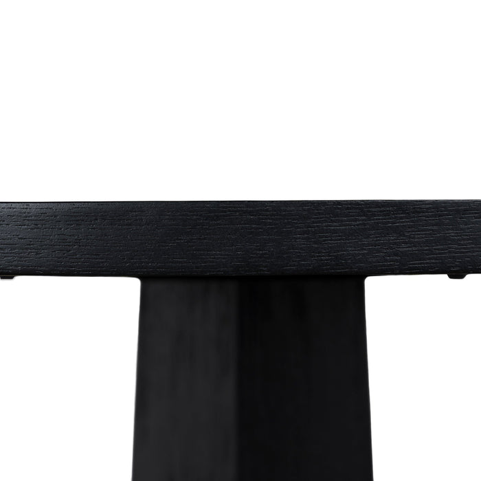 Vistone 1.2m Round Dining Table - Full Black