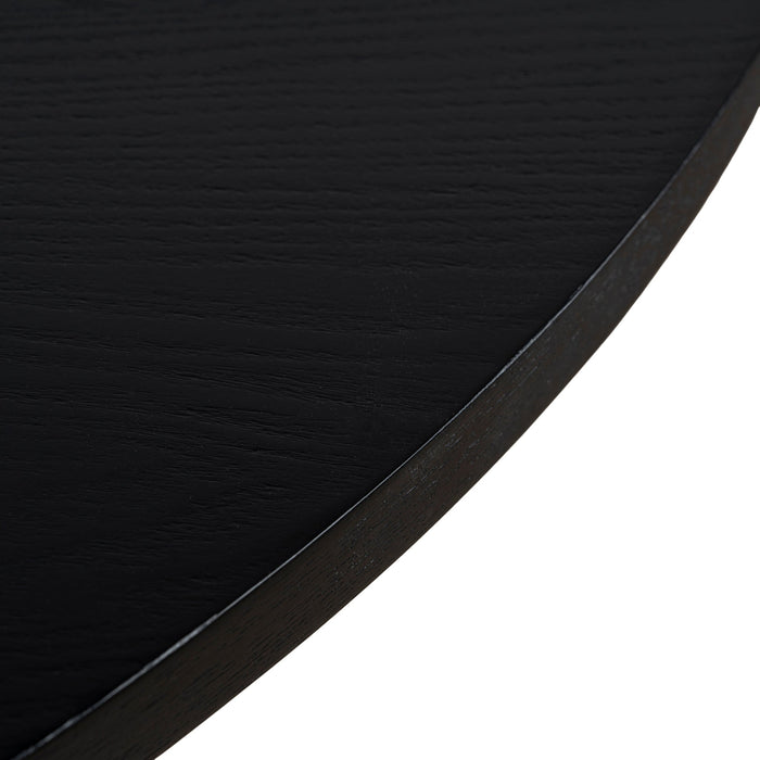 Vistone 1.2m Round Dining Table - Full Black