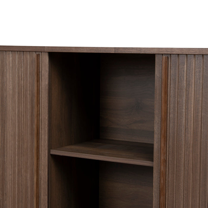Linea 1.7m Wooden Buffets Unit - Walnut