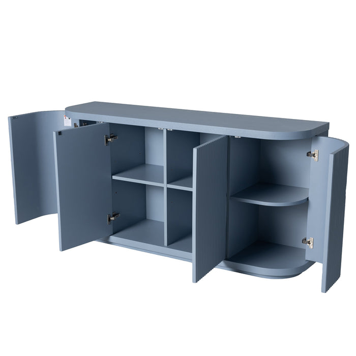 Elino 1.6m Veneer Top Buffet Unit - Light Blue
