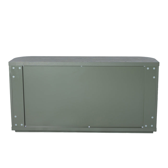 Elino 1.6m Veneer Top Buffet Unit - Sage Green