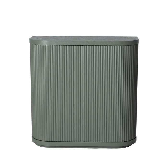 Elino 100cm Wooden Storage Cabinet - Sage Green