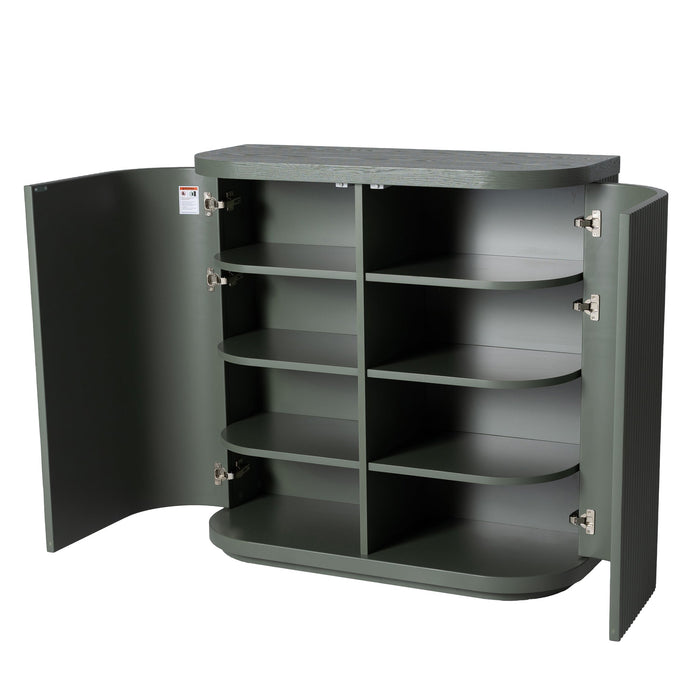 Elino 100cm Wooden Storage Cabinet - Sage Green