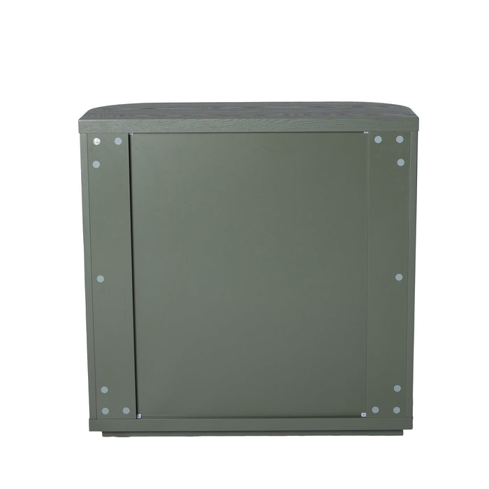 Elino 100cm Wooden Storage Cabinet - Sage Green