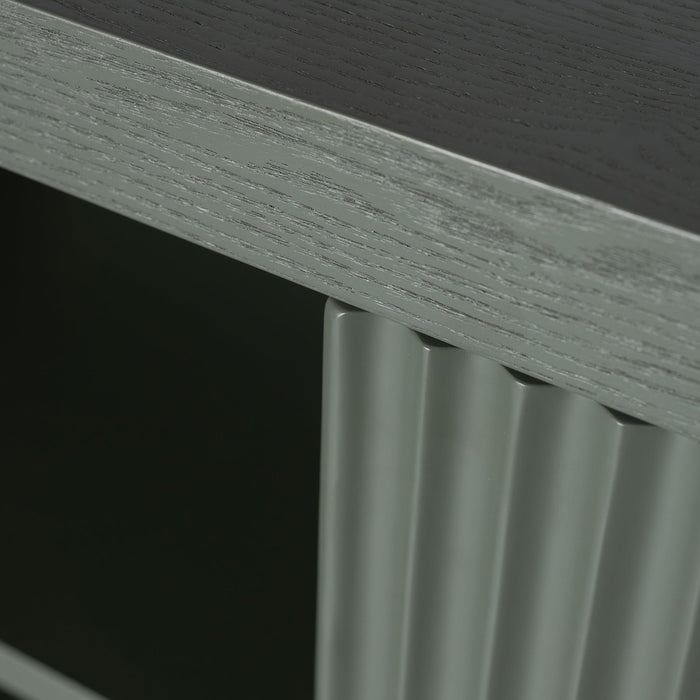 Elino 100cm Wooden Storage Cabinet - Sage Green