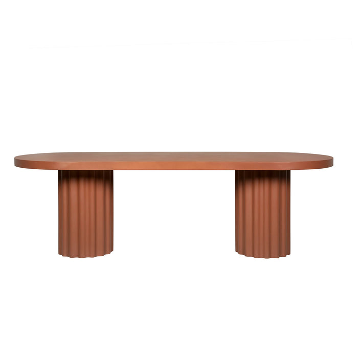 Sovana 2.4m Concrete Dining Table - Terracotta