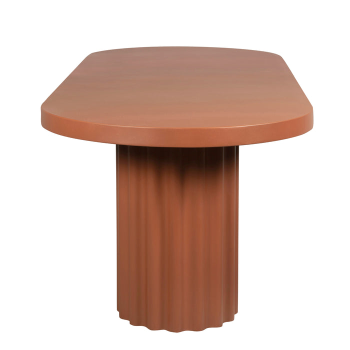 Sovana 2.4m Concrete Dining Table - Terracotta