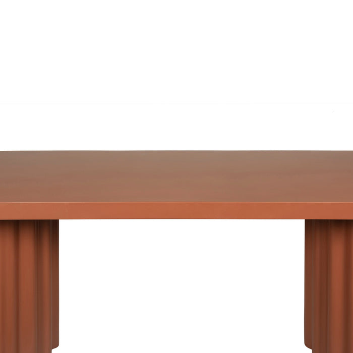 Sovana 2.4m Concrete Dining Table - Terracotta