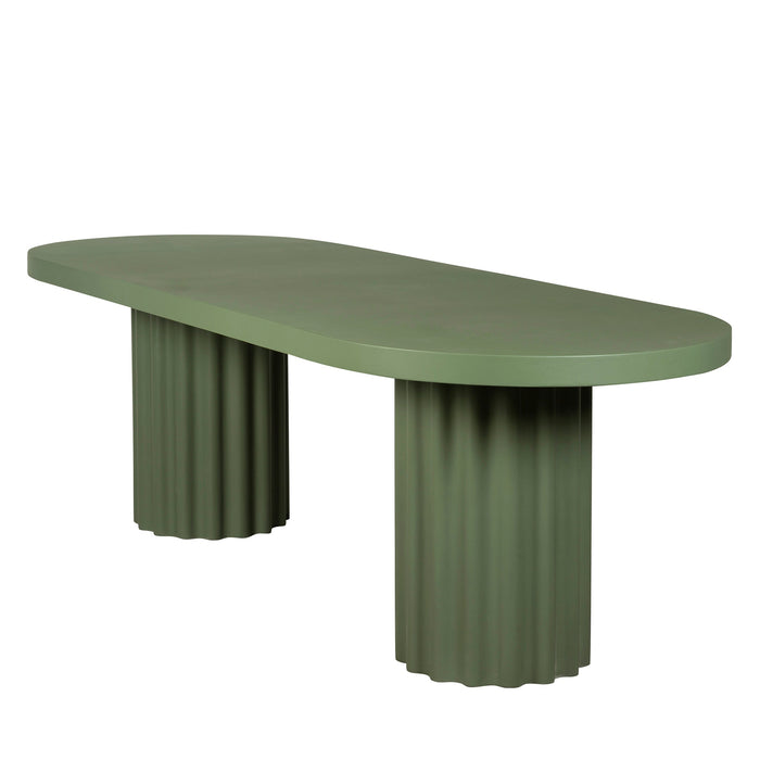Sovana 2.4m Concrete Dining Table - Green