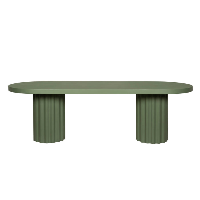 Sovana 2.4m Concrete Dining Table - Green