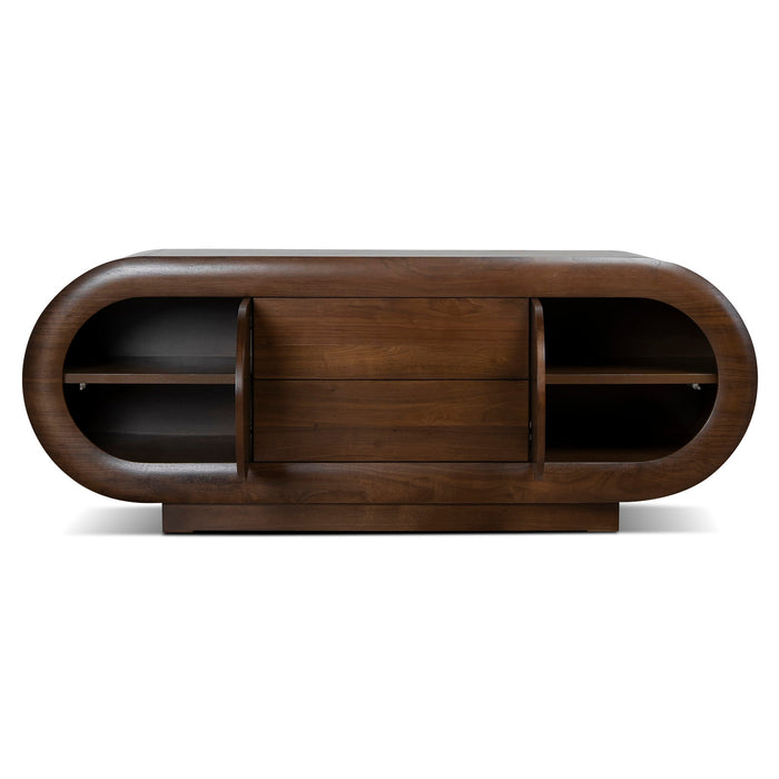Vittoria 2m Buffet Unit - Natural Walnut