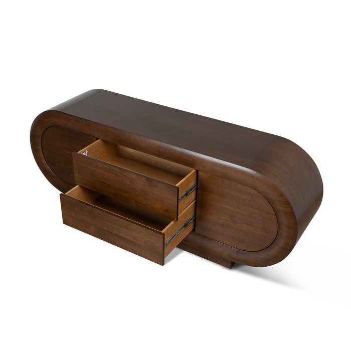 Vittoria 2m Buffet Unit - Natural Walnut