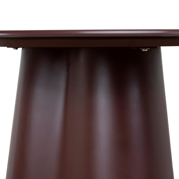 Marlix 120cm 1.2m Tempered Glass Dining Table - Red