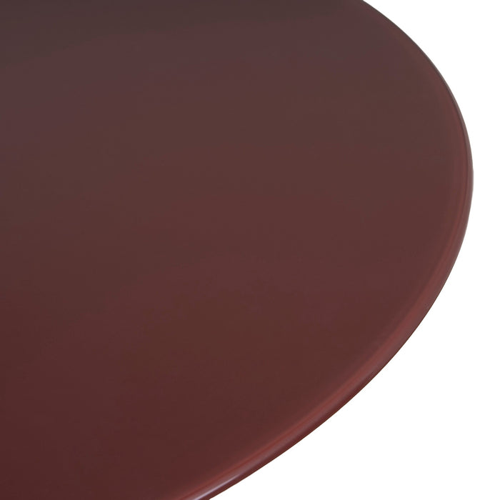 Marlix 120cm 1.2m Tempered Glass Dining Table - Red