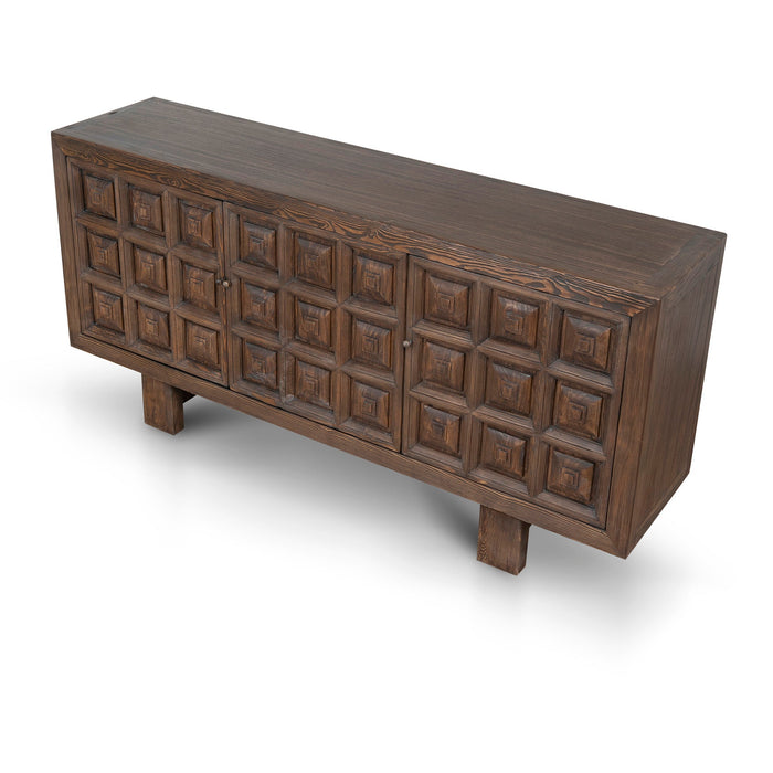 Origo 1.83m Elm Sideboard Unit - Dark brown