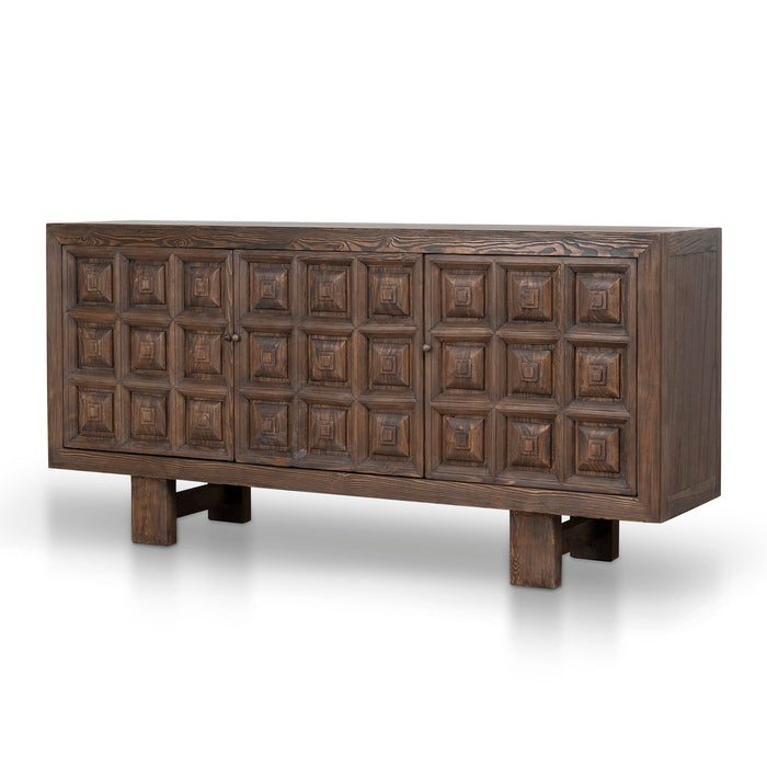 Origo 1.83m Elm Sideboard Unit - Dark brown