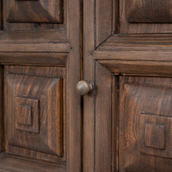 Origo 1.83m Elm Sideboard Unit - Dark brown