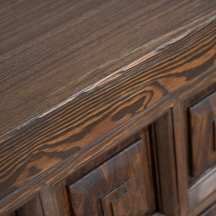 Origo 1.83m Elm Sideboard Unit - Dark brown