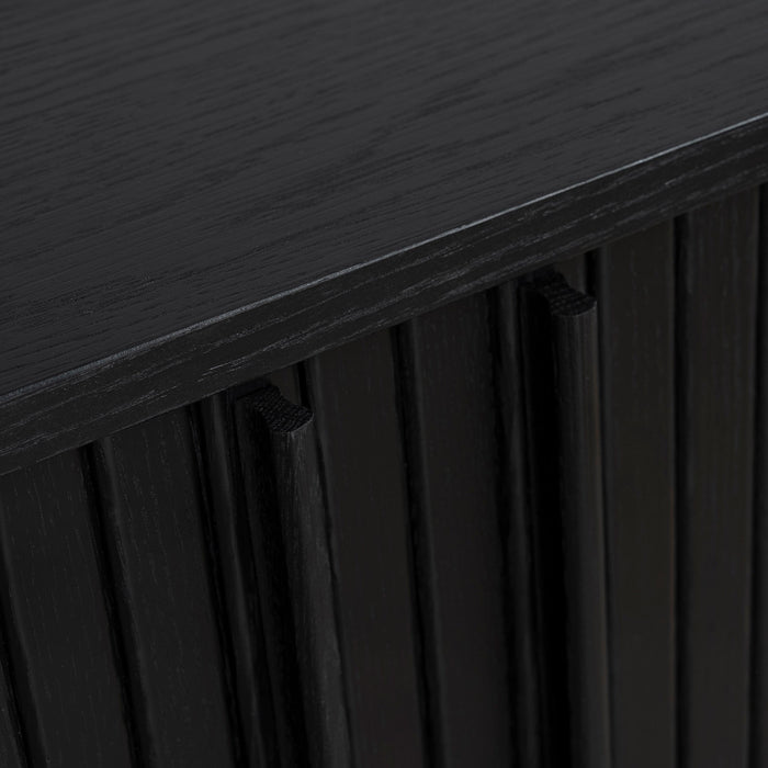 Linea 1.7m Wooden Buffets Unit - Full Black