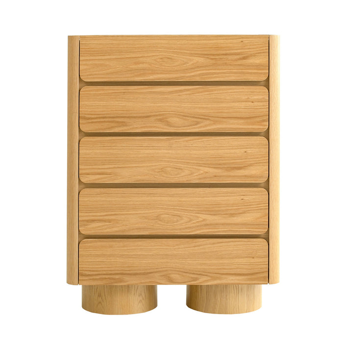 Elandra Stone Top Tallboy Drawer - Natural