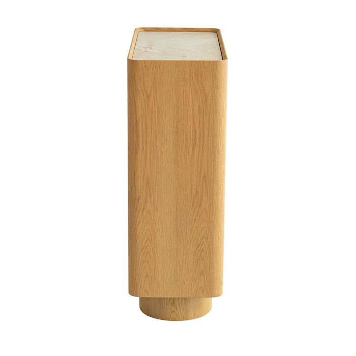 Elandra Stone Top Tallboy Drawer - Natural