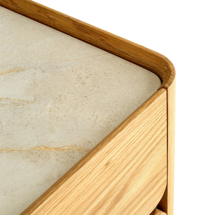 Elandra Stone Top Tallboy Drawer - Natural
