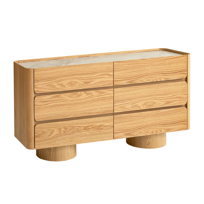 Elandra Stone Top Dresser Unit - Natural