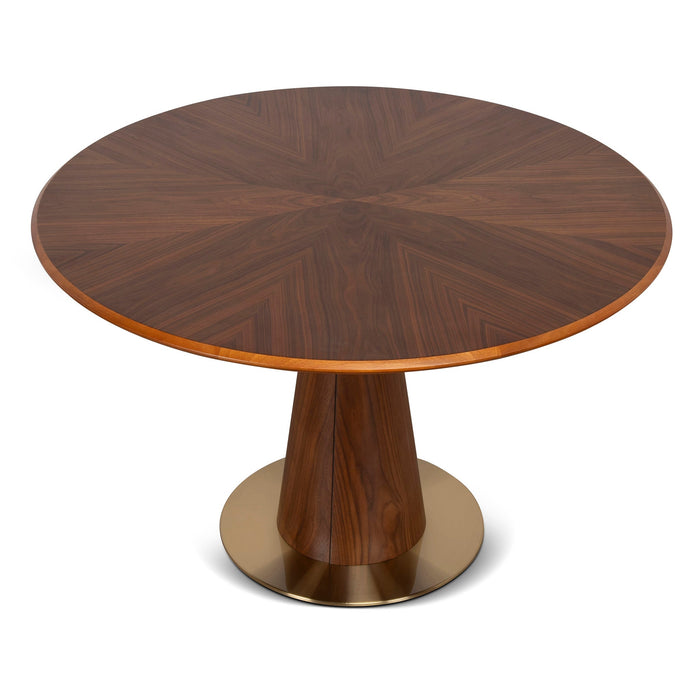 Leonardo 1.2m Round Dining Table - Walnut