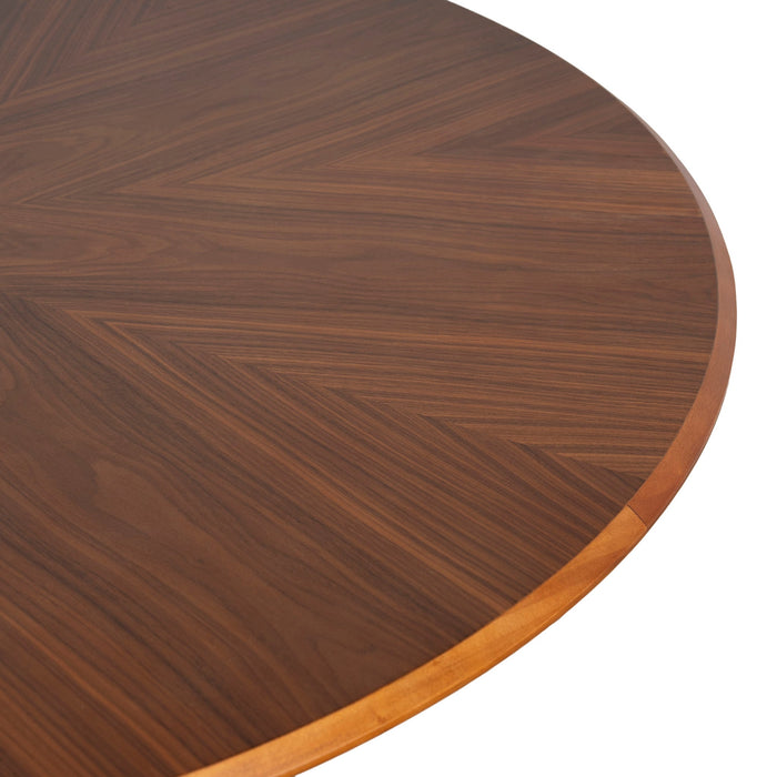 Leonardo 1.2m Round Dining Table - Walnut