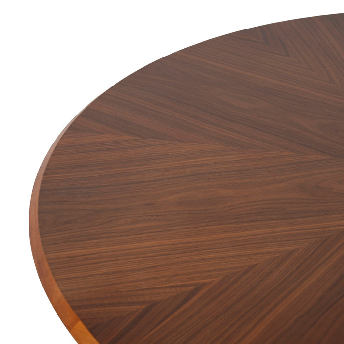 Leonardo 1.2m Round Dining Table - Walnut