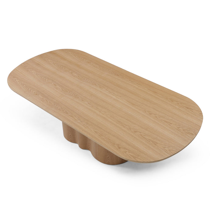 Valcen 2.39m Oval Dining Table - Ash Natural