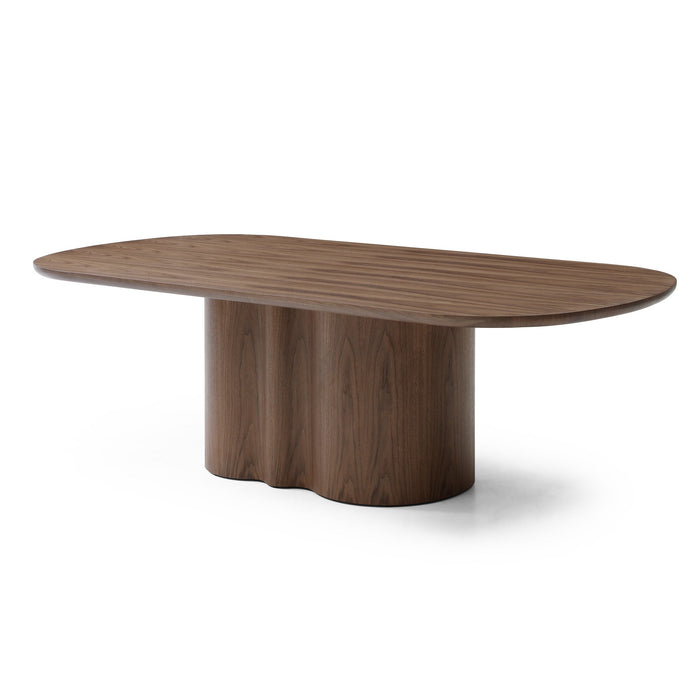 Valcen 2.39m Oval Dining Table - Walnut