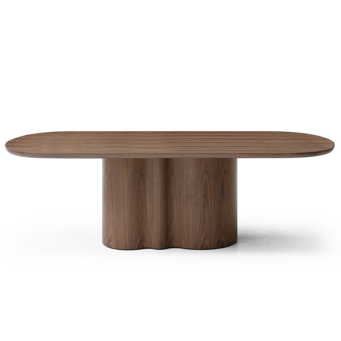 Valcen 2.39m Oval Dining Table - Walnut
