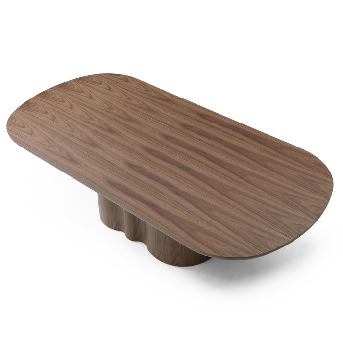 Valcen 2.39m Oval Dining Table - Walnut