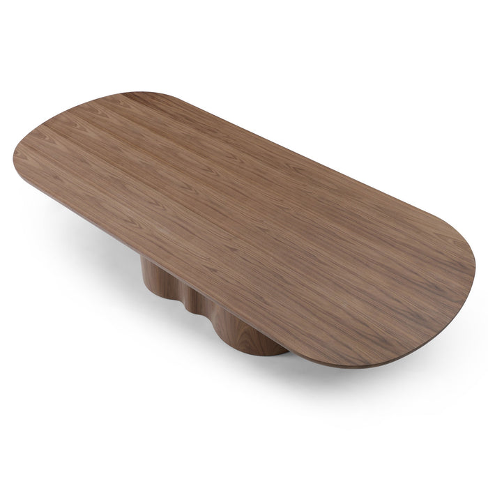 Valcen 2.69m Oval Dining Table - Walnut