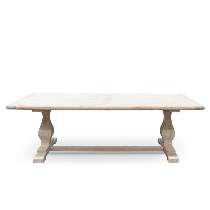 CDT2482 Dining Table 2.4m - Rustic White Washed