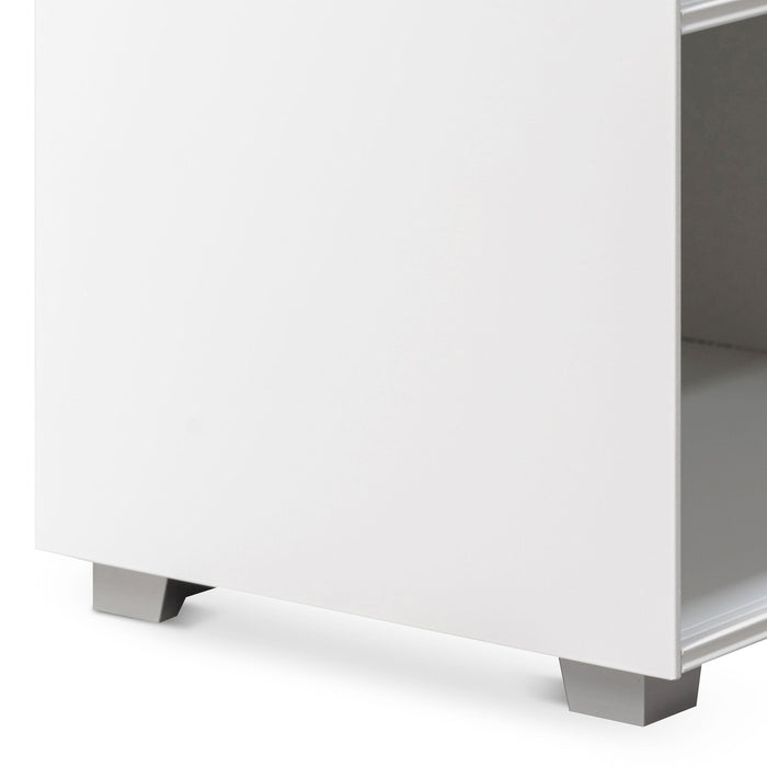 CDT6169-SN Inter-layered White Storage Cabinet - Grey Doors