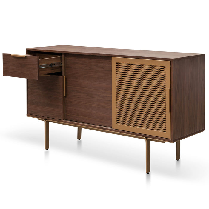 CDT6224-IG 1.45m Walnut Buffet Unit - Brass