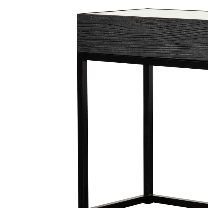 Ted 1.39m Reclaimed Console Table - Full Black