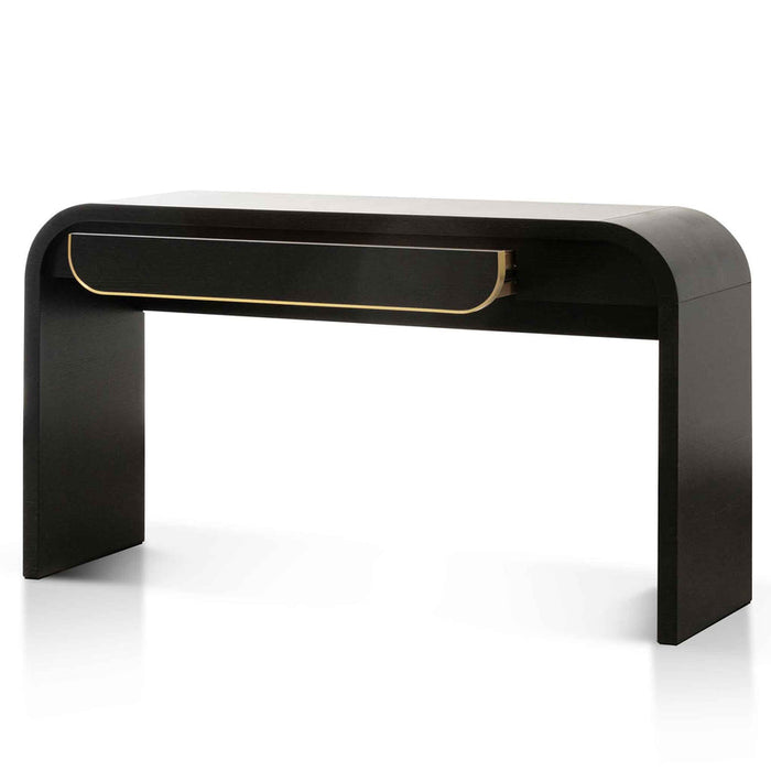 Calibre Furniture Harley 1.4m Console Table - Textured Espresso Black