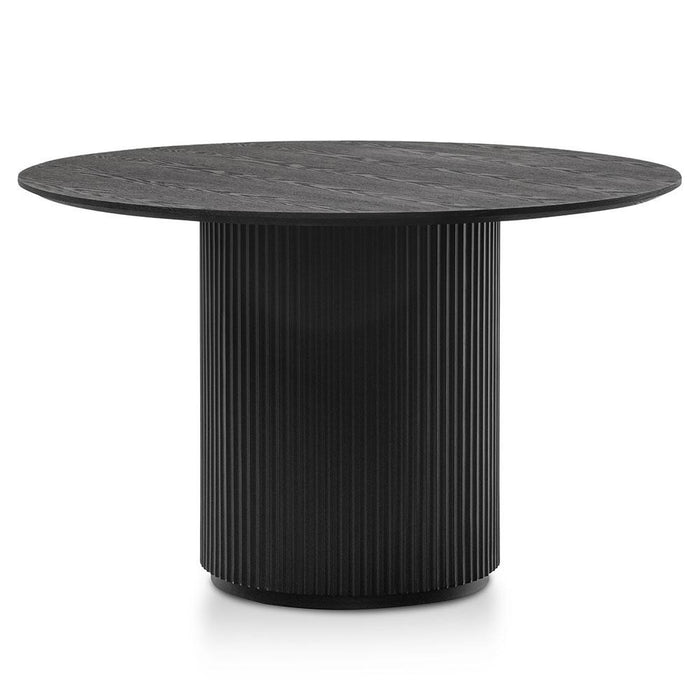 CDT6360-DW 1.2m Round Wooden Dining Table - Black