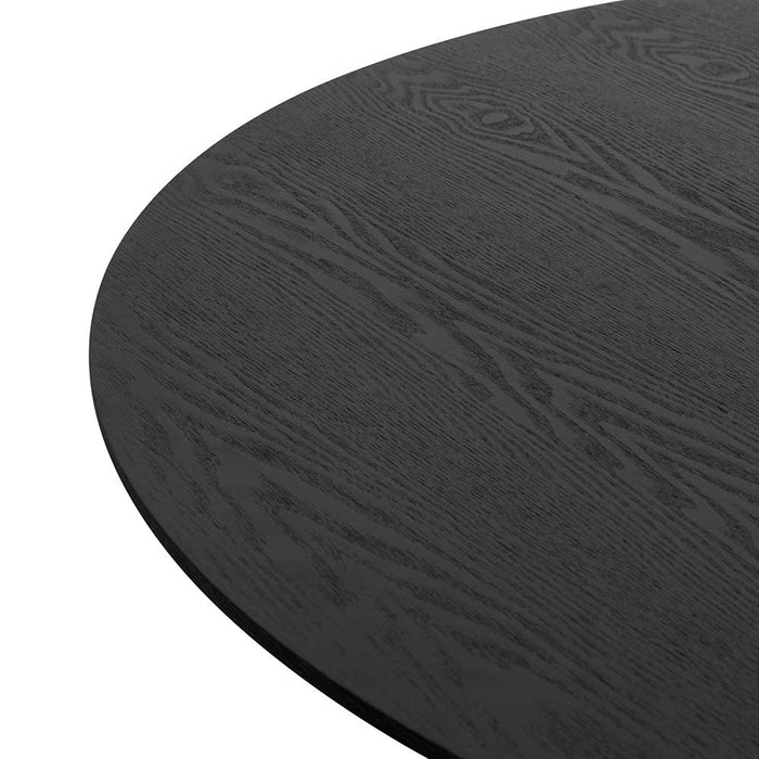 CDT6360-DW 1.2m Round Wooden Dining Table - Black