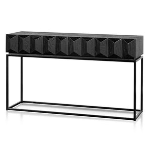 Calibre Furniture Nadine 140cm Wooden Console Table - Full Black