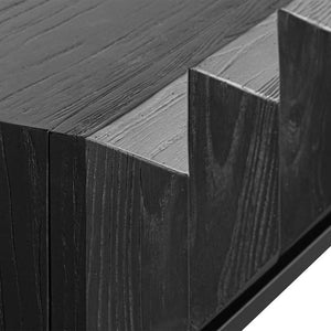 Calibre Furniture Nadine 140cm Wooden Console Table - Full Black